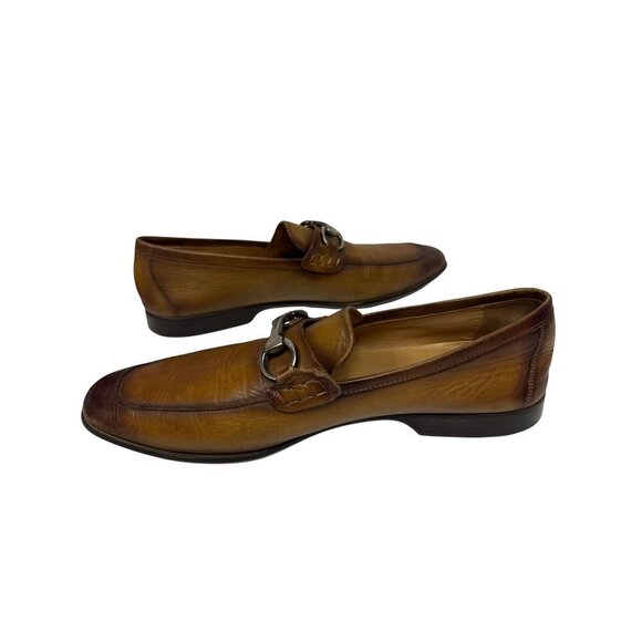 Magnanni Men\'s Shoes Bit Loafers Rafa II Gognac Calfskin Leather Dress Size 10 main image 5